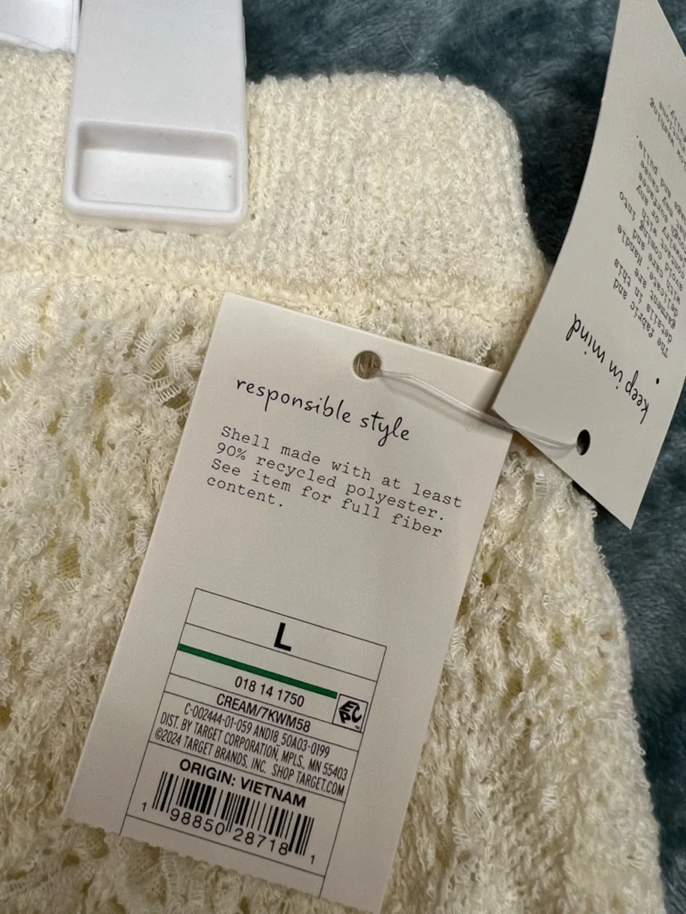 a new day Cream Lace Midi Pencil Skirt with Slit Size Large - Picture 4 of 7